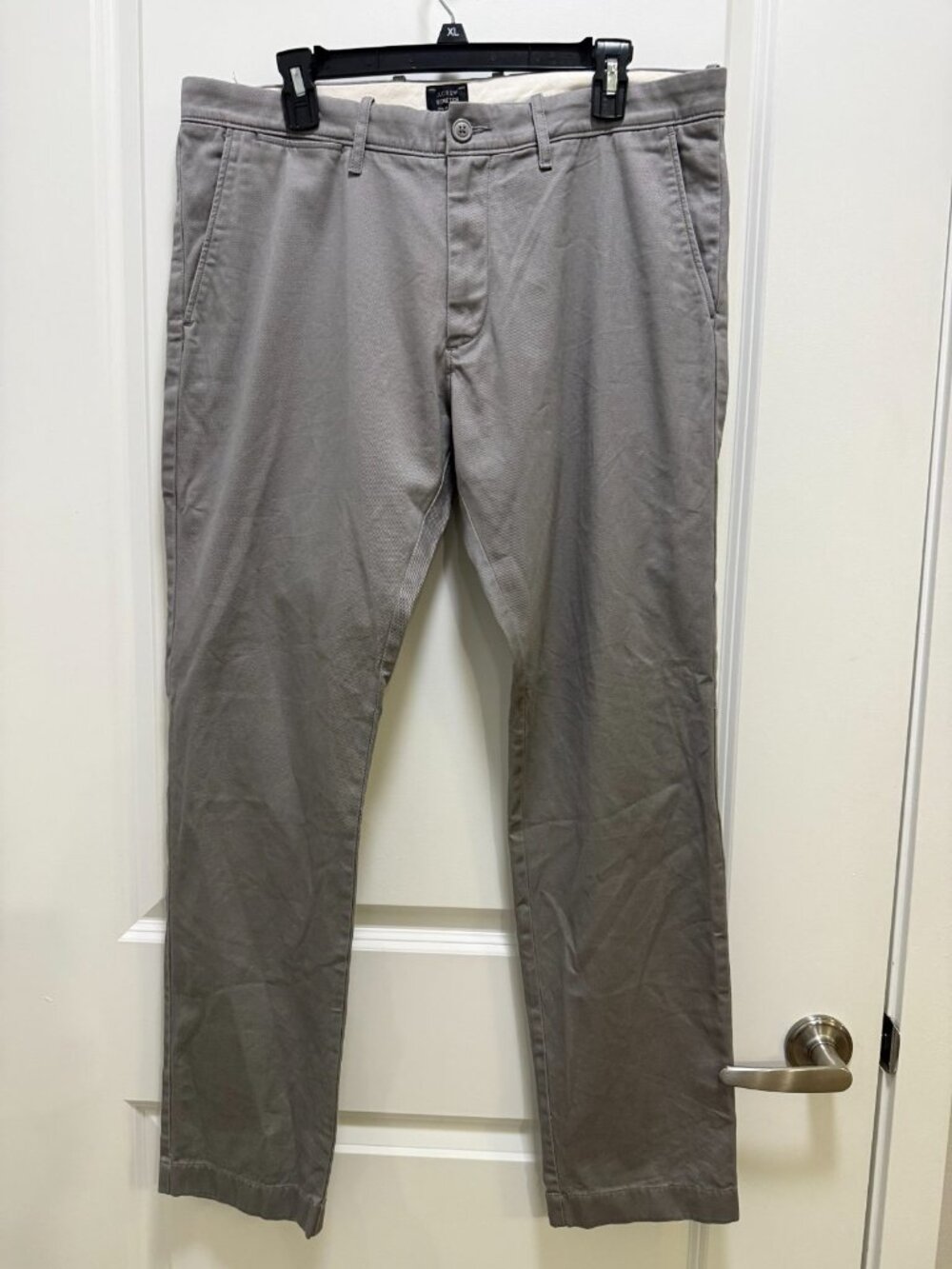J.Crew Men's Gray Stretch Chino‎ Pants Regular Fit Sz 35x32